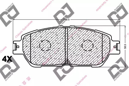 Комплект тормозных колодок DJ PARTS BP1145